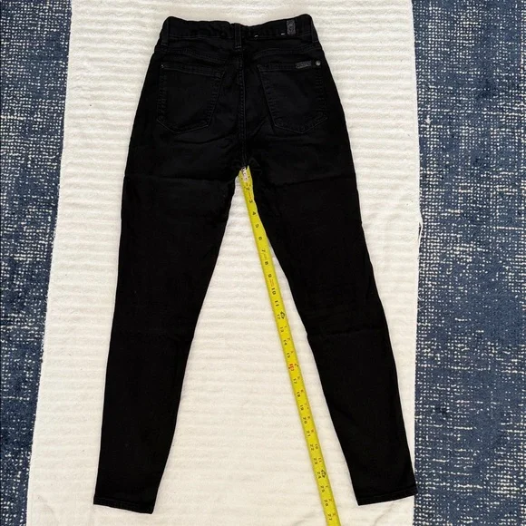 7 For All Mankind Black Women's Skinny Jeans - Picture 3 of 3